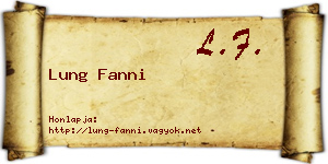 Lung Fanni névjegykártya